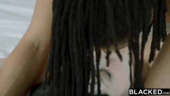 Young brunette tried lesbian sex and got big black cock