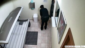 Hidden camera in solarium