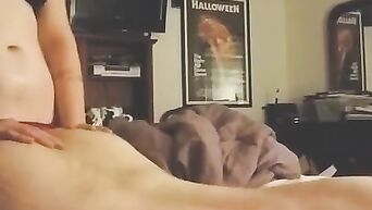 Real home sex: girl fucks lover with strapon