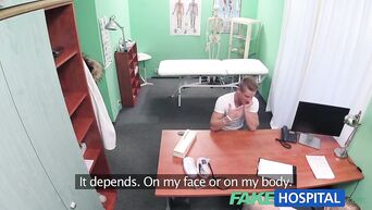 Hot nurse in nylon stockings helps patient relax